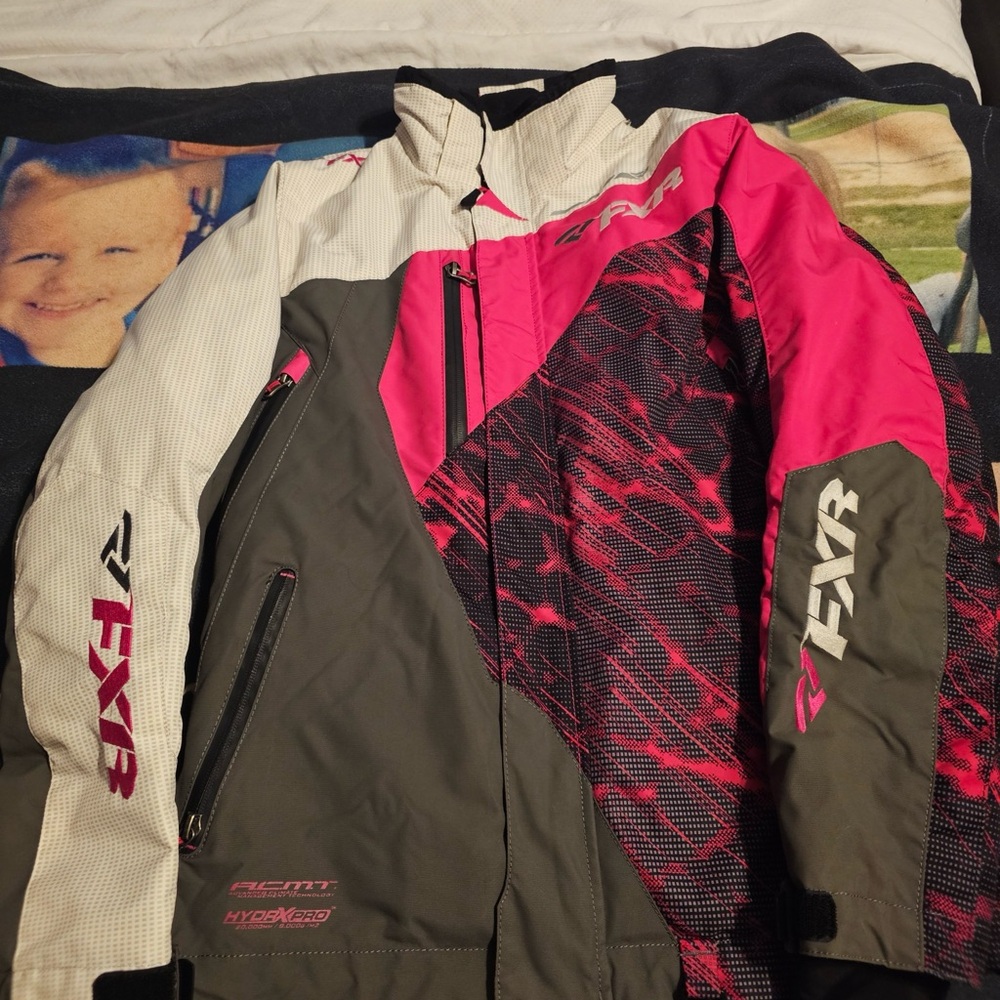 🔥🔥🔥 FXR Racing Pink and Gray Winter Jacket with Interior Insulated Liner - 🔥🔥🔥